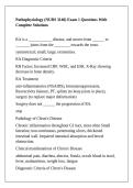 Pathophysiology &lpar;NURS 3140&rpar; Exam 1 Questions With Complete Solutions