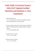 CCBC NURN 155 Practice Exam 2  2026&sol;2027 Updated Verified  Questions and Solutions A&plus; Pass  Guaranteed