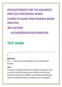 Psychotherapy Psychiatric Nurse Nursing Test Bank 2026 &vert; Wheeler Psychotherapy Study Guide