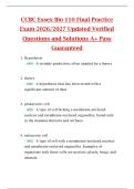 CCBC Essex Bio 110 Final Practice  Exam 2026&sol;2027 Updated Verified  Questions and Solutions A&plus; Pass  Guaranteed 