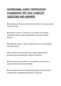 MI PERSONNEL AGENT CERTIFICATION EXAMINATION TEST 2026 COMPLETE QUESTIONS AND ANSWERS
