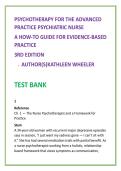 Psychotherapy Psychiatric Nurse Test Bank &vert; Wheeler Psychotherapy Study Guide