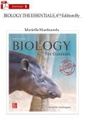 Test Bank for Biology the Essentials 4th Edition by Marielle Hoefnagels&comma; All Chapters &comma;Latest edition with verified answers &comma; Graded A&plus;