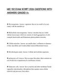 MIC 102 EXAM SCRIPT 2026 QUESTIONS WITH ANSWERS GRADED A&plus;