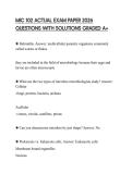 MIC 102 ACTUAL EXAM PAPER 2026 QUESTIONS WITH SOLUTIONS GRADED A&plus;