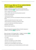 PTCE Exam 2024 ACTUAL QUESTIONS  AND CORRECT ANSWERS