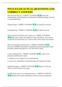 PTCE EXAM ACTUAL QUESTIONS AND  CORRECT ANSWERS 