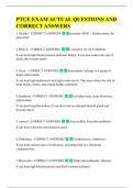 PTCE EXAM ACTUAL QUESTIONS AND  CORRECT ANSWERS 