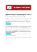 Certified Medication Aide  Questions and Answers &lpar;2026-2027&rpar; &vert; Verified Answers &vert; Comprehensive Exam Prep
