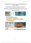 Test Bank Morrison-Valfre&rsquo;s Foundations of Mental Health Care in Canada 1st Edition By Boris Bard&comma; Eric Macmullin&comma; and Jacqueline Williamson &vert;All Chapters &lpar;1-33&rpar;&vert; Q&A Verified With Rationales&vert; Grade A&plus; Assured