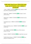 QMB 3602 Final Exam UPDATED Study  Guide QUESTIONS AND CORRECT  ANSWERS