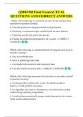 QMB3302 Final Exam ACTUAL  QUESTIONS AND CORRECT ANSWERS 