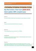 Nys Real estate u final exam &lpar;2026-2027&rpar; latest update 100&percnt; complete pass