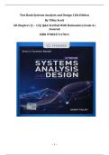 Systems Analysis and Design &ndash; Test Bank &vert; 12th Edition &vert; Scott Tilley &vert; Complete Chapter Q&A With Rationales