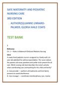 Safe Maternity & Pediatric Nursing Test Bank 2026 &vert; Linnard-Palmer Coats Nursing Test Bank &vert; Maternal-Child NCLEX MCQs