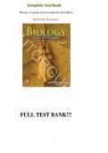 Test Bank - for Biology Concepts and Investigations 5th Edition by Mari&euml;lle Hoefnagels&comma; All Chapters &vert; Complete Guide A&plus;