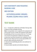 Safe Maternity and Pediatric Nursing Care Test Bank 2026 &vert; Linnard-Palmer Coats Nursing Test Bank &vert; Maternal-Child NCLEX MCQs