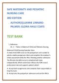 Safe Maternity and Pediatric Nursing Test Bank 2026 &vert; Linnard-Palmer Coats Nursing Test Bank with Maternal-Child NCLEX Questions