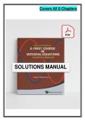 Complete Solutions Manual for A First Course In Integral Equations &lpar;Second Edition&rpar; &vert; Covers All 8 Chapters &vert; ISBN&colon;978-9814675154