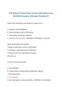 PA Notary Public Exam &ndash; Actual Questions with Verified Answers &vert; Already Graded A&plus; 2026&sol;2027