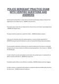 Police Sergeant Promotion Exam &ndash; Practice Exam with Verified Questions and Answers