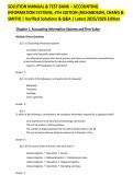 Solution Manual & Test Bank &ndash; Accounting Information Systems&comma; 4th Edition &vert; Verified Solutions & Q&A &vert; 2025&sol;2026