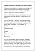 Pathophysiology Review Questions With Complete Solutions