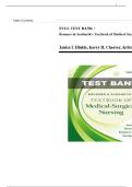 Test Bank &ndash; Brunner & Suddarth&rsquo;s Textbook of Medical-Surgical Nursing&comma; 16th Edition chapter 1-68 &lpar;Hinkle&comma; Cheever & Overbaugh&rpar; &vert; Verified Q&A &vert; Latest 2025&sol;2026 Edition &vert; ISBN 9781975221157