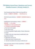 Package deal for PA Notary Actual Exam Questions with Correct and Detailed Answers &vert; Already Graded A&plus; 2026&sol;2027