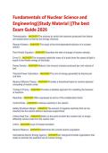 Fundamentals of Nuclear Science & Engineering Exam Study Guide&colon; Practice Questions & Complete Solutions