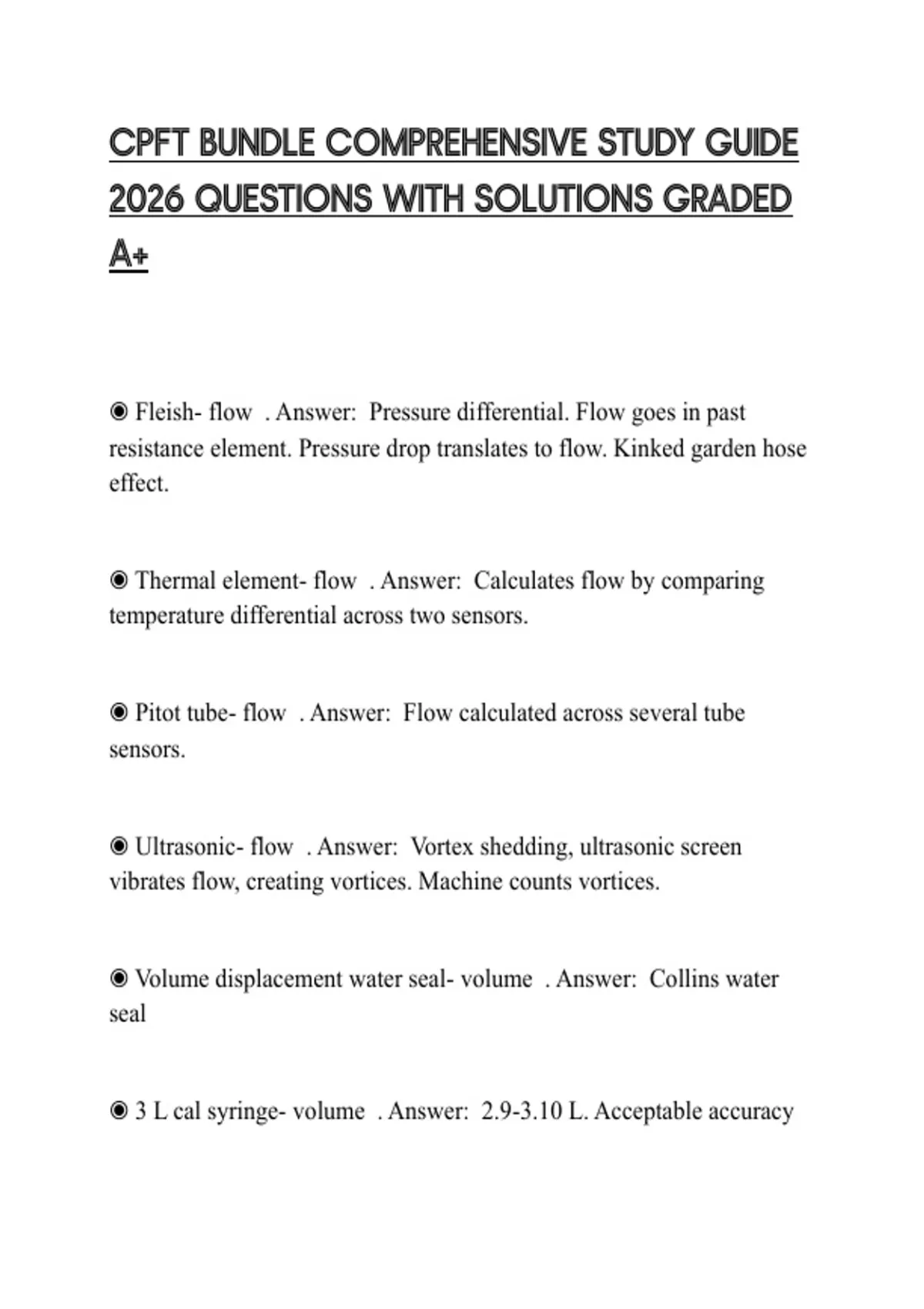 CPFT BUNDLE COMPREHENSIVE STUDY GUIDE 2026 QUESTIONS WITH SOLUTIONS ...