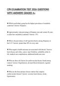 CPH EXAMINATION TEST 2026 QUESTIONS WITH ANSWERS GRADED A&plus;