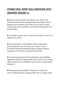CPHIMS FINAL PAPER 2026 QUESTIONS WITH ANSWERS GRADED A&plus;