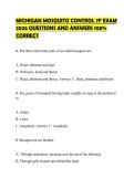 MICHIGAN MOSQUITO CONTROL 7F EXAM 2026 QUESTIONS AND ANSWERS 100&percnt; CORRECT