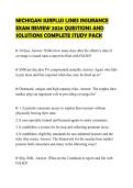 MICHIGAN SURPLUS LINES INSURANCE EXAM REVIEW 2026 QUESTIONS AND SOLUTIONS COMPLETE STUDY PACK