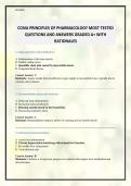 CCMA PRINCIPLES OF PHARMACOLOGY MOST TESTED QUESTIONS AND ANSWERS GRADED A&plus; WITH RATIONALES