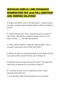 MICHIGAN SURPLUS LINES INSURANCE EXAMINATION TEST 2026 FULL QUESTIONS AND VERIFIED SOLUTIONS