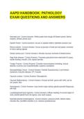 AAPD HANDBOOK PATHOLOGY EXAM QUESTIONS AND ANSWERS
