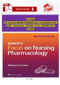TEST BANK FOR FOCUS ON NURSING PHARMACOLOGY 9TH EDITION BY AMY KARCH&comma; 9781975180409&comma; CHAPTER 1-60 ALL CHAPTERS WITH ANSWERS
