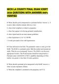 MICN LA COUNTY FINAL EXAM SCRIPT 2026 QUESTIONS WITH ANSWERS 100&percnt; VERIFIED