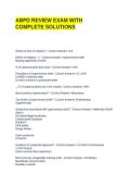 ABPD REVIEW EXAM WITH COMPLETE SOLUTIONS
