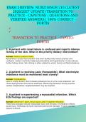 EXAM 2 REVIEW&colon; NUR210&sol;NUR 210 &lpar;LATEST 2026&sol;2027 UPDATE&rpar; TRANSITION TO PRACTICE - CAPSTONE &vert; QUESTIONS AND VERIFIED ANSWERS &vert; 100&percnt; CORRECT - FORTIS