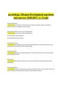 Psychology&colon; Lifespan Development &vert; Verified Practice Questions & Correct Detailed Answers &vert; 2026&sol;2027 A&plus; Grade