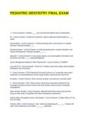 PEDIATRIC DENTISTRY FINAL EXAM QUESTIONS WITH COMPLETE SOLUTIONS