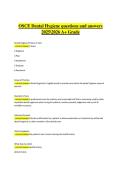 OSCE Dental Hygiene Exam &vert; Verified Practice Questions & Correct Detailed Answers &vert; 2025&sol;2026 A&plus; Grade
