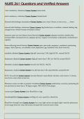 NURS 261 Questions and Verified Answers 