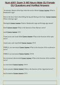 Nurs 6001 Exam 3&colon; MS Neuro Male GU Female  GU Questions and Verified Answers 