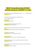 OB&sol;GYN Exam Review Quiz &lpar;FISDAP&rpar; &vert; Verified Practice Questions & Correct Detailed Answers &vert; 2026&sol;2027 A&plus; Grade