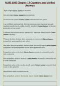 NURS 6003 Chapter 12 Questions and Verified  Answers 