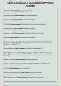 NURS 6003 Exam 2 Questions and Verified  Answers
